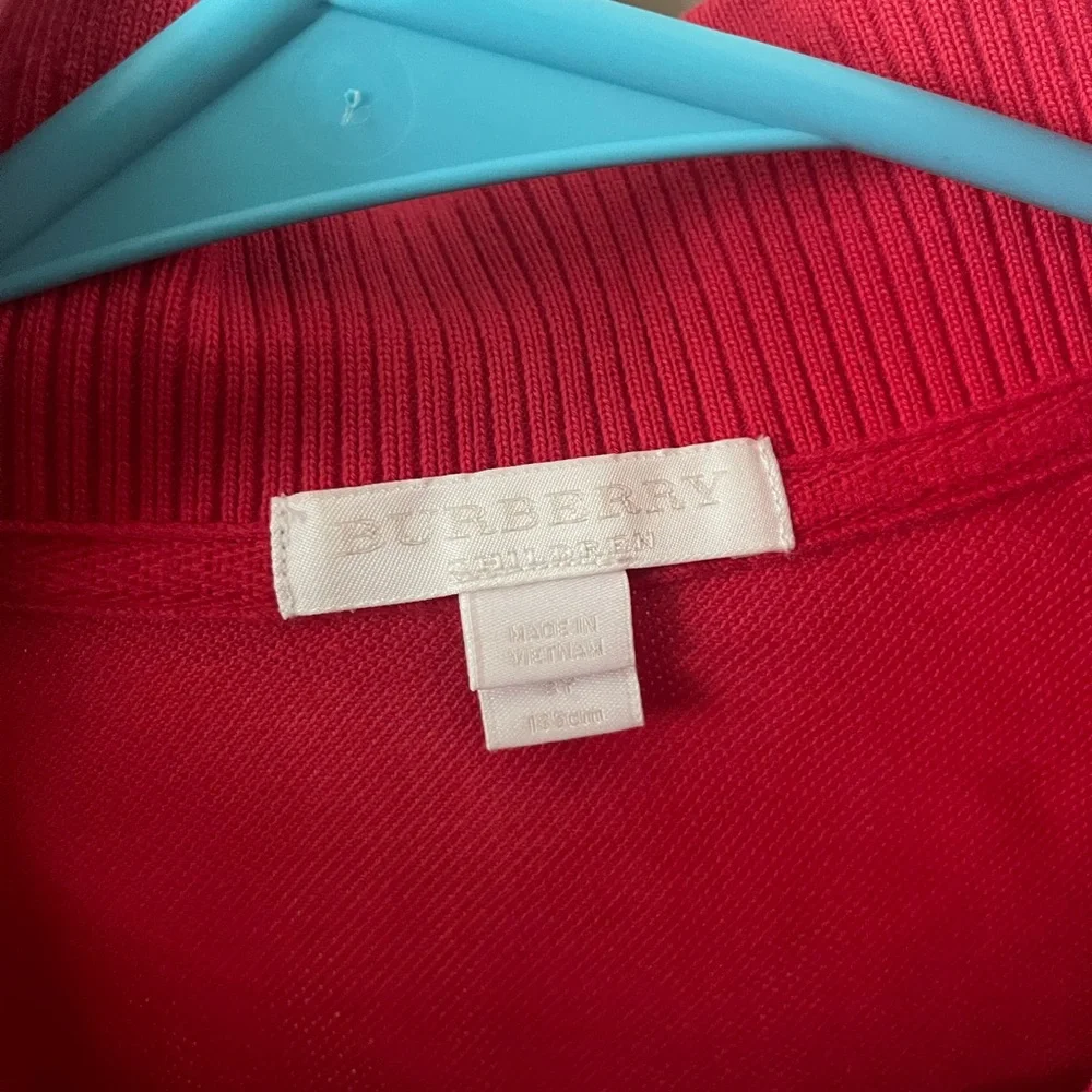 Burberry kids red polo 8Y - Picture 6 of 6